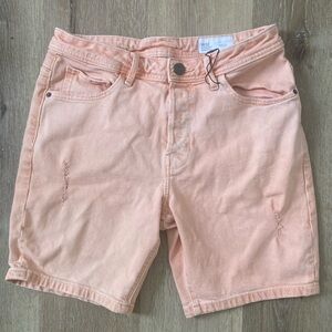 Peach Denim Shorts